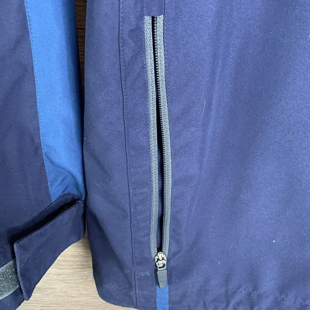 Tri-Mountain Coat Mens L Blue Full Zip Hook & Loop Cuff & Collar NBS Reno Embrod - Picture 6 of 14